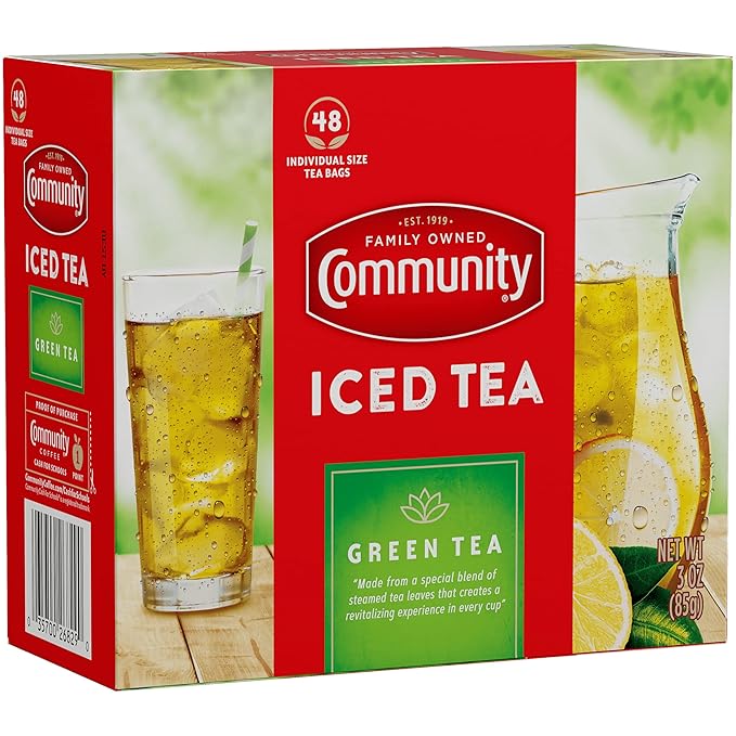 Community Coffee Green Tea, 576 Individual Size Tea Bags, 48 Count (Pack of 12) - Bloomnest