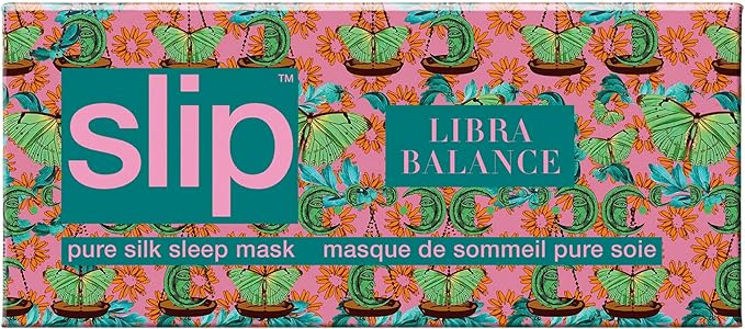 slip Pure Silk Sleep Mask - 100% Pure 22 Momme Mulberry Silk Eye Mask - Comfortable Sleeping Mask with Elastic Band, Zodiac Collection: Libra - Bloomnest