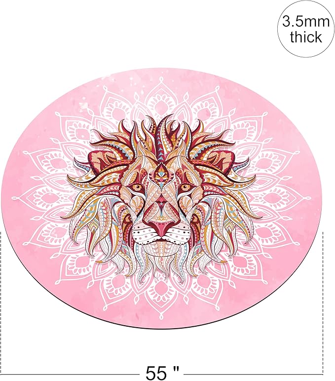 Round Meditation Pilates Yoga Mat Luxury Suede Large Yoga Mat Natural Rubber Non-Slip Base is ery Suitable for Meditation, Stretching, Yoga Environmental Protection, Fitness Exercise, Home and Outdoor. 140CM Diameter