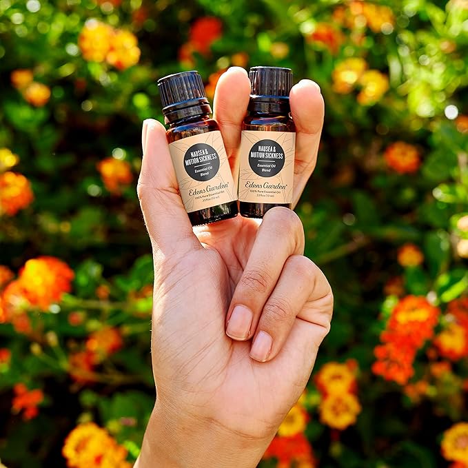 Edens Garden Nausea & Motion Sickness Essential Oil Blend- 100% Pure Premium Grade, Undiluted, Natural, Therapeutic, Aromatherapy, The Best for Diffusing, Skin, Humidifiers, Face 10 ml (.33 fl oz) - Bloomnest