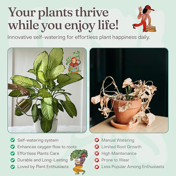 Tendril The SWAP+ Self-Watering Planter | 10" Ceramic Indoor Pot with Air-Pruning Liner, Tools & Repotting Mat - Bloomnest