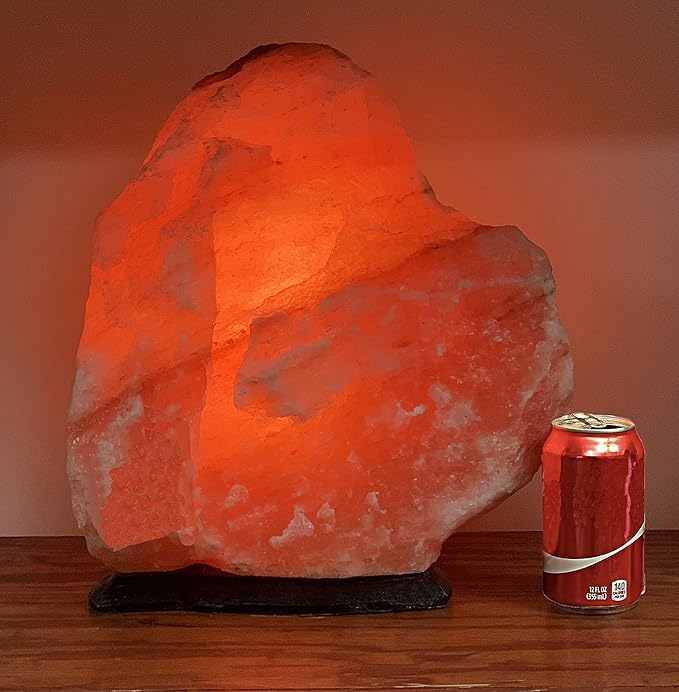 Giant Special Effect Natural Himalayan Crystal Rock Salt Lamp With Custom Base 45~55 lbs - Bloomnest