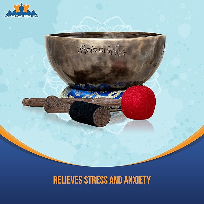 Large Master healing Tibetan Singing bowls set 9" for Yoga Meditation and sound healing. - Bloomnest