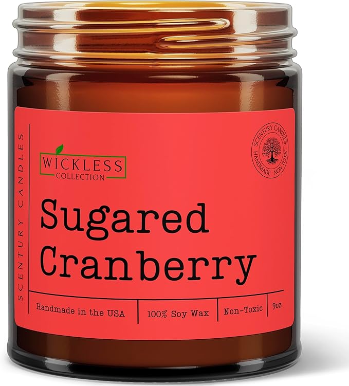 Wickless Candles for Candle Warmer Lamp, Many Scents to Choose, 100% Non-Toxic Soy Wax, Scented Candle Melts for Warming Plate, Handmade in The USA (Sugared Cranberry) - Bloomnest