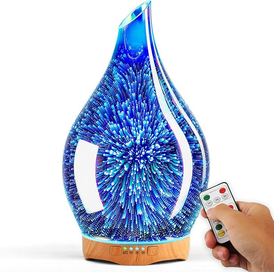 Porseme 280ml Essential Oil Diffuser, Aroma Ultrasonic Humidifier with Remote Control, BPA Free, Auto Shut-Off, Timer Setting - Bloomnest
