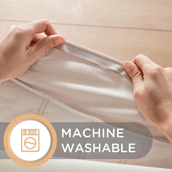 Codi Thick Replacement Couch Cushions 2 Sets, Upholstery Foam with Washable Covers for Sofa Cushion Chair Meditation - 24 × 24 × 5 Inch, High Density Foam, Ivory