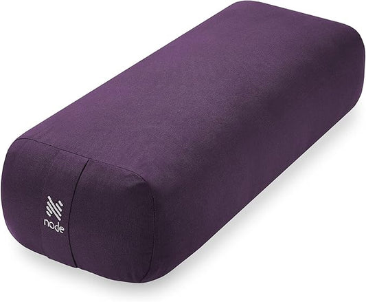 Yoga Meditation Cushion, 25" x 12" Rectangular Bolster with Organic Cotton Cover - Bloomnest