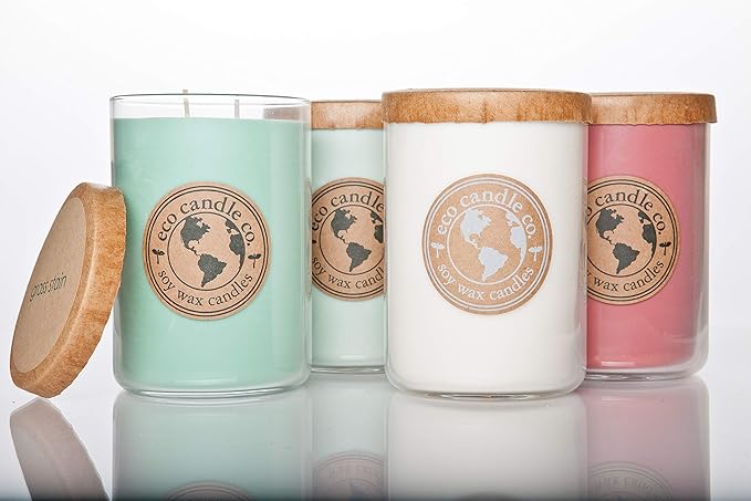 ECO CANDLE CO. Recycled Candle, Happily Ever After, 26 oz. - Scents of Wedding Bouquets - 100% Soy Wax, No Lead, Kraft Paper Label & Lid, Hand Poured, Phthalate Free, Made from Midwest Grown Soybeans - Bloomnest