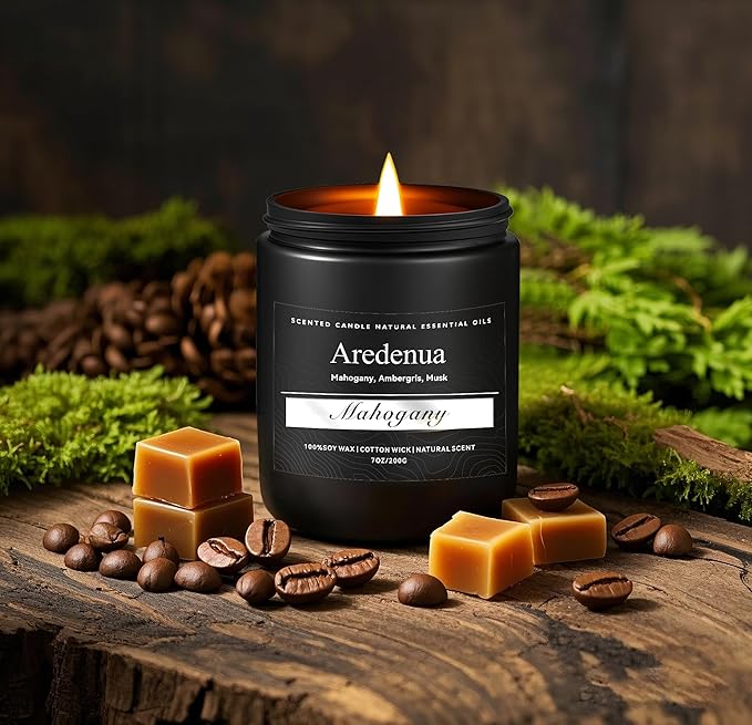 Caramel Coffee Candle | Soy Scented Candles for Home & Office, 50H Clean Burn, Non-Toxic Soy Wax with Cotton Wick – Aromatherapy Candle for Men & Women, Cozy Coffee & Caramel Scent - Bloomnest