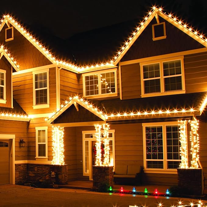 Meconard C7 Led Replacement Christmas Light Bulbs, C7 Shatterproof Led Bulbs for Christmas Indoor Outdoor String Lights, E12 Candelabra Base, Commercial Grade Holiday Bulbs, Warm White, 25 Pack - Bloomnest