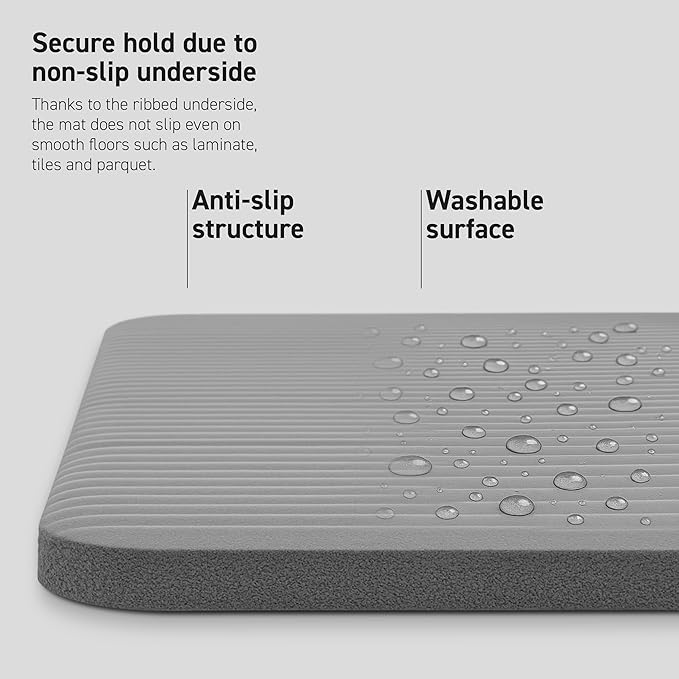 Yoga Mat Premium Non Slip Thick – Extra Comfortable Exercise Mat for Home Workouts, Pilates, Stretching & Gym – Cushioned NBR Foam, Gym Mat with Strap, for Women & Men - Bloomnest