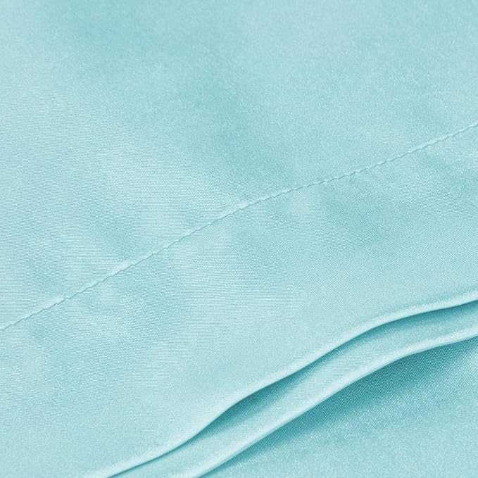 BEDELITE Satin Body Pillow Cover, Super Soft and Cooling Body Pillow Pillowcase for Hair and Skin, Breathable Silky Full Long Pillowcase Cover(20"x54", Blue) - Bloomnest