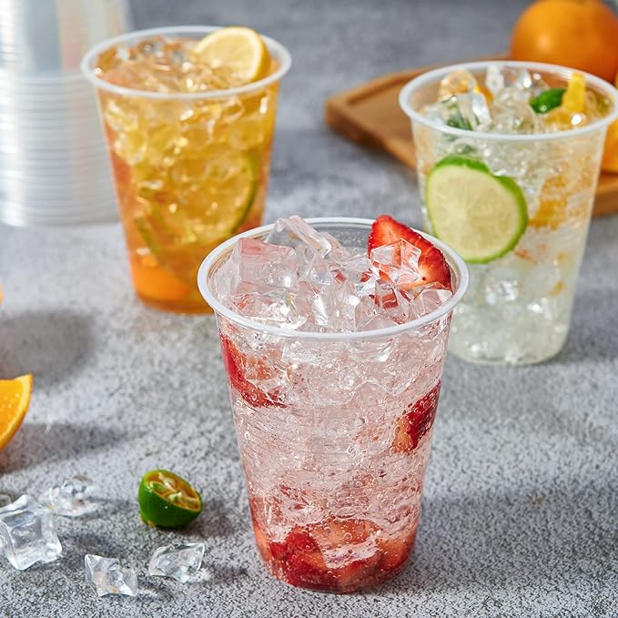 Lilymicky 450 Pack 12 oz Clear Plastic Cups, Cold Disposable Plastic Drinking Cups for Parties, Picnic, BBQ, Travel, and Events - Bloomnest