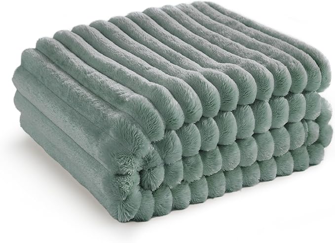 Bedsure GentleSoft Sage Green Fleece Blanket for Couch - Cozy Soft Blankets for Women, Cute Small Throws for Girls, 50x70 Inches - Bloomnest