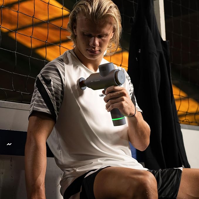 Hyperice Hypervolt 2 Black - Featuring Quiet Glide Technology - Handheld Percussion Massage Gun | 3 Speeds, 5 Interchangeable Heads | Helps Relieve Sore Muscles and Stiffness |FSA and HSA - Bloomnest