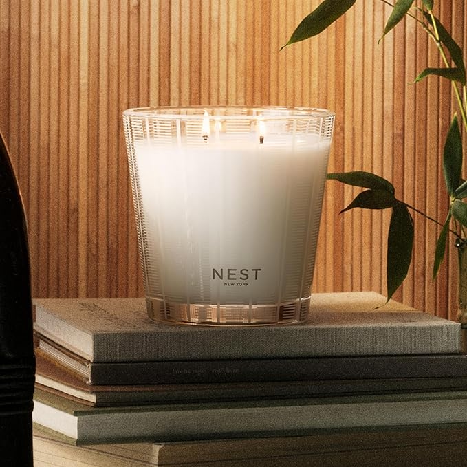 NEST New York Scented 3-Wick Candle, Bamboo - 21.2 oz - Up to 100-Hour Burn Time - Reusable Glass Vessel - Bloomnest