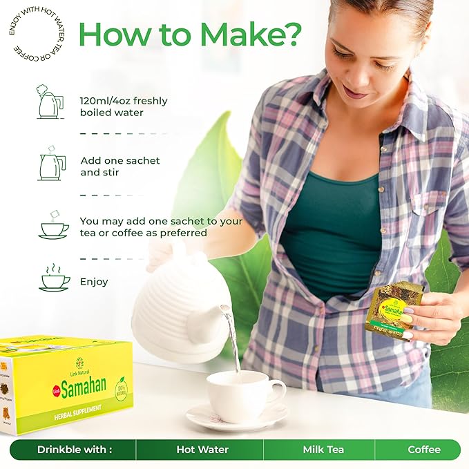 Samahan Tea bags 60 Tea Bags, Link Natural link saman, samahan tea, sri Lanka - Bloomnest
