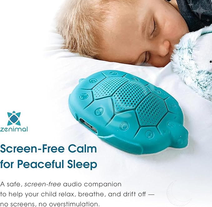 Zenimal Kids Sleep Aid - Screen-Free Sound Machine with Voice-Guided Audio Journeys, Soothing Sounds & Calming Music to Help Children Fall Asleep Faster and Sleep Peacefully All Night - Bloomnest
