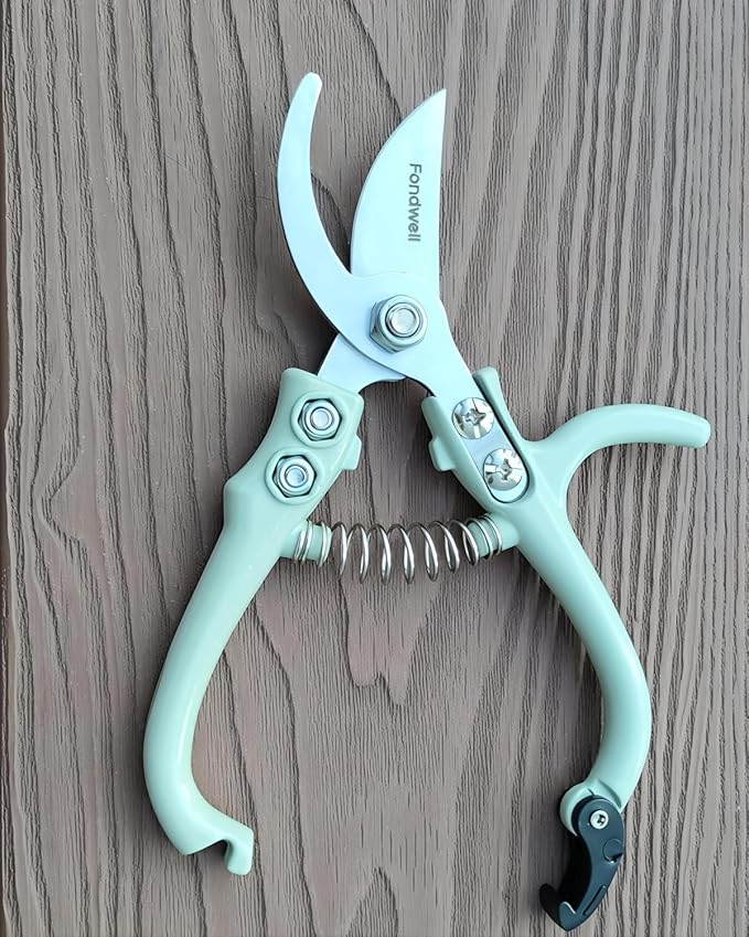 Fondwell 6" Gardening Shears Hand Pruners: Lightweight Garden Trimmers with Bypass Blades - Reliable Bonsai Cutters for Small Plants - Bloomnest