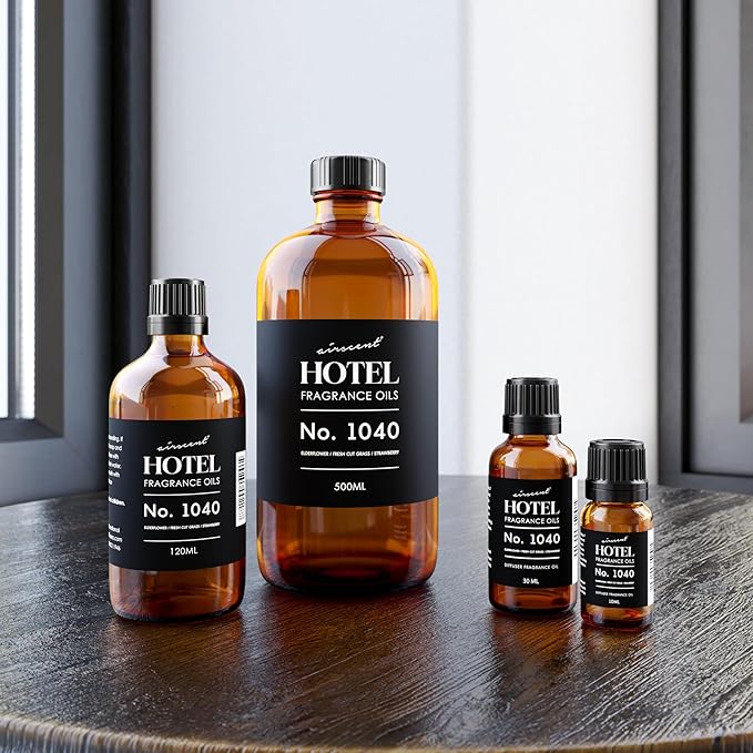 AirScent 50 Central Park Ritzy Hotel Fragrance No. 1040 - Elderflower Fresh Cut Grass Strawberry - Hotel Diffuser Oil for Ultrasonic and Waterless Diffusers and Crafting - 30 mL, 1 fl oz Bottle - Bloomnest