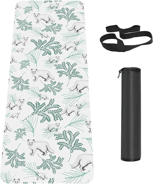 Non Slip Yoga Mat TPE Workout Mat for Men Women, Thick Workout Mat with Carrying Strap, Fitness Mats for Exercise, Yoga, Fitness, Pilates, Floor Workouts (72" x 24" x 6mm) - Bloomnest