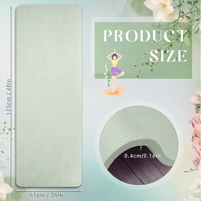 Timgle 6 Pack Yoga Mats Bulk Non Slip Exercise Yoga Mat Thick Anti Slip Tear Resistant Sports Gym for Fitness Stretching Home Workout and Studio - Bloomnest