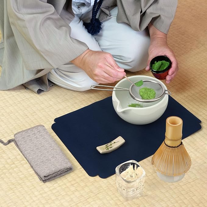 Matcha Whisk Set 10-Pcs Kit, Whisk and Bowl with Spout & Measuring Spoon & Cup, Japanese Tea Making Tools, Grey - Bloomnest