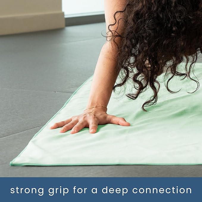 S&T INC. Microfiber Yoga Mat Towel, Quick Dry Towel, Soft and Absorbent for Gym, Pilates, and Hot Yoga Mat, 1 Pack, 26.5 inches x 72 inches, Sage Green - Bloomnest