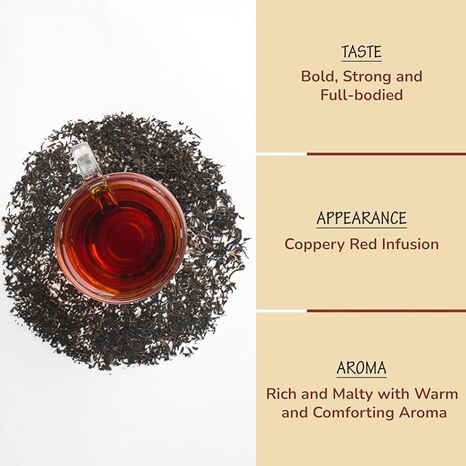 BREWIX, English Breakfast Black Tea Leaves (50+ Cups, 3.53oz/100g) Gluten Free | Strong, Robust & Aromatic | High Caffeine Loose Leaf - Bloomnest