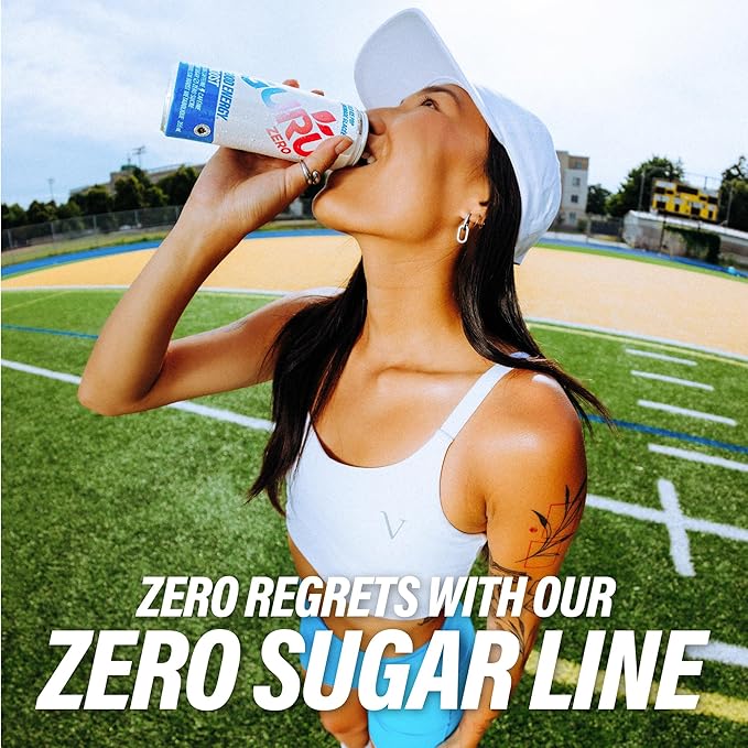 GURU ZERO SUGAR Organic Energy Drinks Variety Pack, Clean Energy Drink with Plant Based Natural Caffeine from Green Tea, Coconut Water, Prebiotic, Zero Added sugars, Gluten Free and Vegan, Pre Workout, Healthy Drinks, 12oz (Pack of 12) - Bloomnest