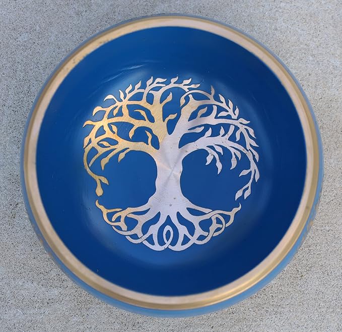 Tibetan Tree Of Life Singing Bowl Mallet Cushion Set ~ For Meditation, Yoga, Spiritual Healing and Mindfulness ~ Extra Large - Bloomnest