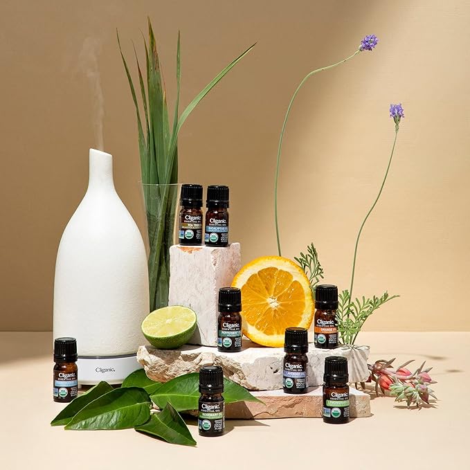 Cliganic Organic Rosemary Essential Oil, 100% Pure Natural, for Hair, Skin, Aromatherapy | Non-GMO Verified (Packaging May Vary) Cliganic