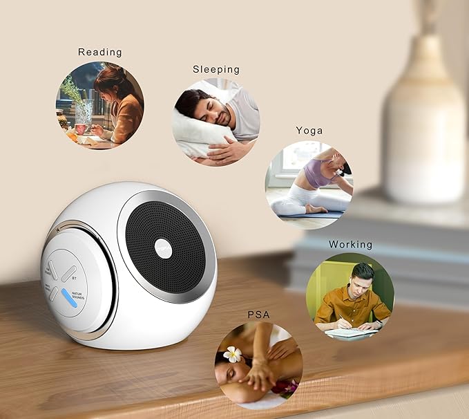 White Noise Machine, 30 Soothing Sounds Options Including Fan, Nature & White Noise, Sleep Timer, Bluetooth, Adjustable Volume, Sleep Sound Machine for Adults iTOMA 318 - Bloomnest