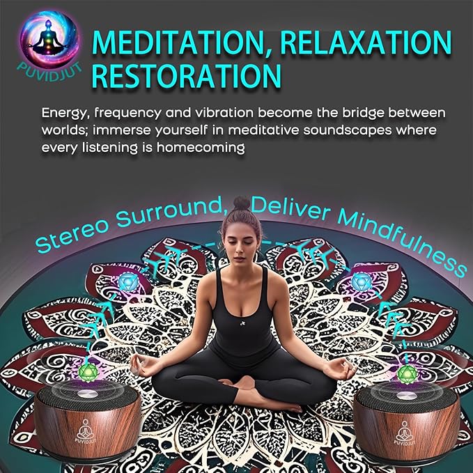 Sound Frequency Machine,Meditation Generator Instrument,Tone Device Tools - Solfeggio Frequencies Bath for Yoga, Mindfulness, Vibration System of Chakra Balancing, 5 Tones, 3 Timers - Bloomnest
