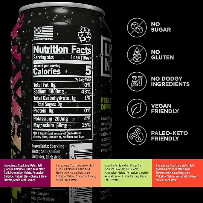 LMNT Sparkling Electrolyte Drink - Variety Pack | 12-Count - Bloomnest