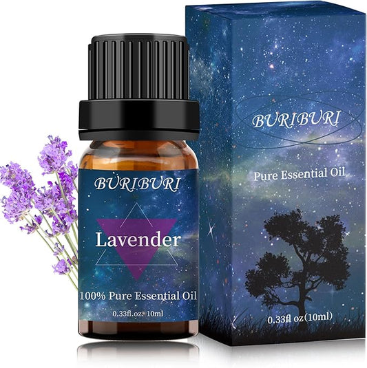 BURIBURI Lavender Essential Oil for Diffuser, Skin, Soap & Candle Making, 100% Pure Undiluted Natural Organic Lavender Aromatherapy Oils 10ml - Bloomnest