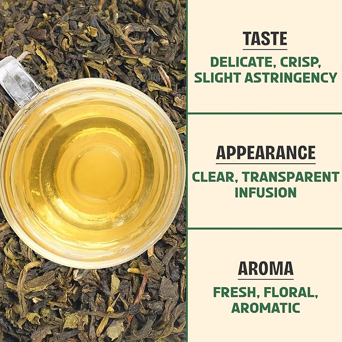 BREWIX, Green Tea Loose Leaf (50+ Cups, 3.53oz/100g) Gluten Free I High Elevation Grown Green Tea Leaves | Pure Single Origin Sourced Direct from India - Bloomnest