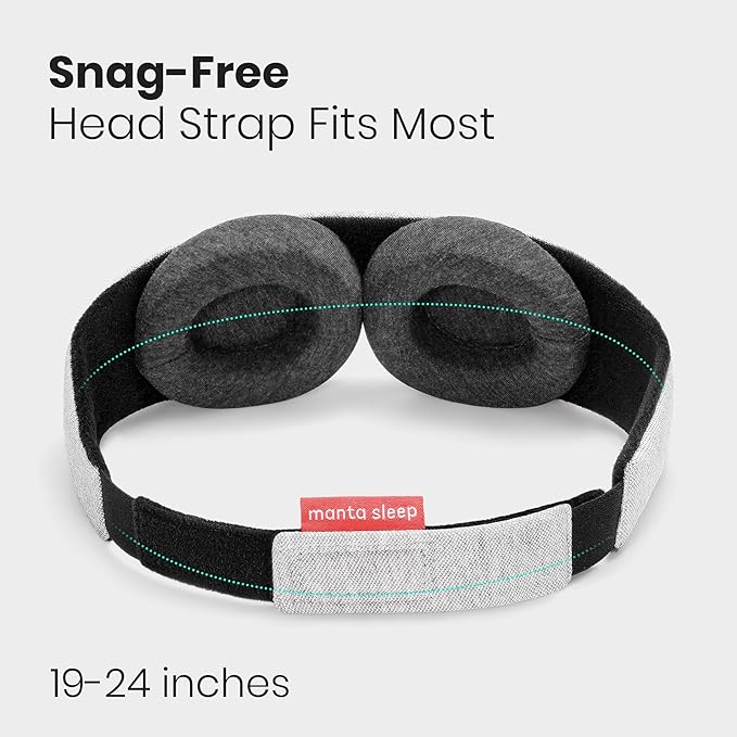 Manta Sleep Cooltherapy Bundle - Sleep Mask + Cool Eye Cups - 100% Total Blackout Mask Paired With Cooling Therapy Cups for Deep Rest, Migraines, Puffy Eyes & Sinus Relief - Bloomnest