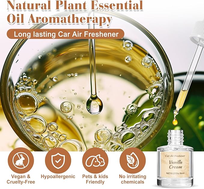 6 Pack Car Air Freshener - Valentines Day Gifts for Her, Hanging Air Freshener Essential Oil Diffuser, Romantic Car Scents Cute Auto Decor Gifts for Women/Men - Bloomnest