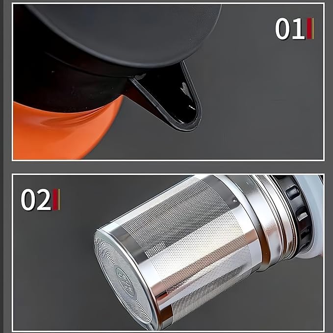 thermal teapot with infuser,Tea Pot with Infusers for Loose Tea,1000ML Thermal Teapot with Removable Infuser & Lid (C)