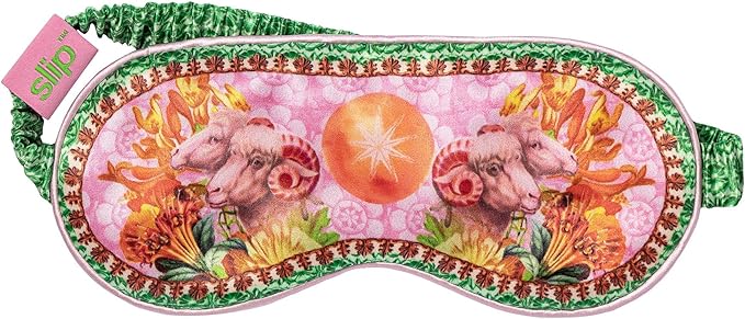 slip Pure Silk Sleep Mask - 100% Pure 22 Momme Mulberry Silk Eye Mask - Comfortable Sleeping Mask with Elastic Band, Zodiac Collection: Aries - Bloomnest