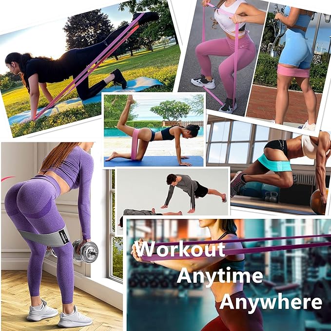 Fabric Resistance Bands for Working Out, 3 and 4 Levels Booty Bands Long Resistance Bands for Women and Men | Elastic Bands for Exercise Bands Resistance Workout Bands Resistance - Bloomnest