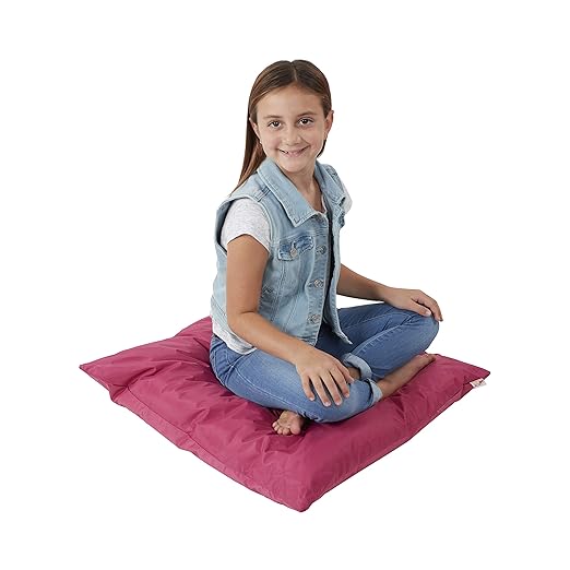ECR4Kids, 27in Jumbo Floor Pillow, Raspberry - Bloomnest