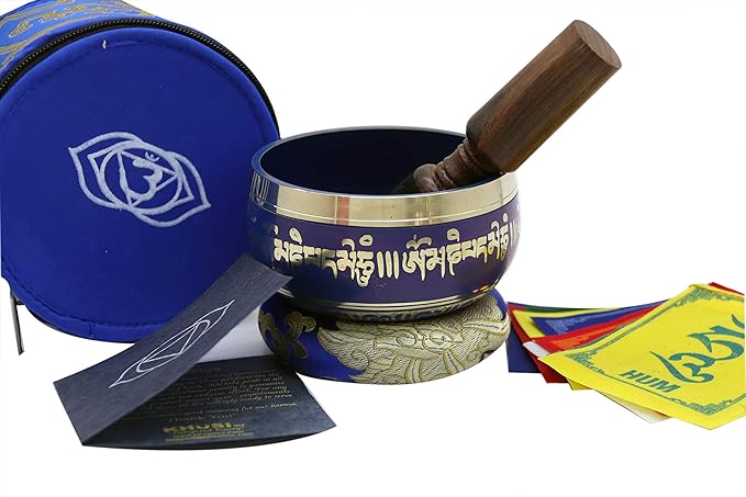Seven Chakra Tibetan singing bowls set, choose your favorite chakra bowl, improve your chakra meditation practice (The 3rd Eye Chakra) - Bloomnest