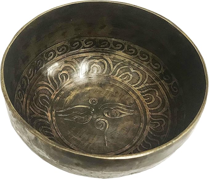 Root chakra Antique Hand Pounded Singing Bowl [ 413 SB, 5.5 inch Diameter] - Bloomnest