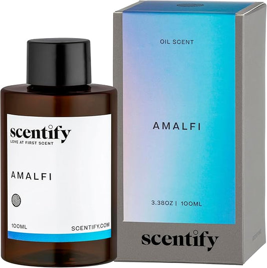 Scentify Amalfi Aroma Oil Refill Scent for Oil Diffusers - Lemon, Jasmine, Orchid, Amber, Musk Scents - Luxurious Relaxing Aromatherapy Diffuser Fragrance 100ml, 3.38 oz - Bloomnest