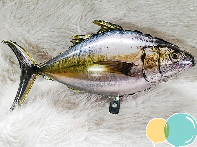 6Pcs Fish Balloons/Realistic Carp Tuna Salmon Balloons/Gone Fishing Baby Shower Decorations/Let’s Go Fishing Party Supplies/Little Fisherman Fish Fest Decor/Fishing Tournament Enthusiast Gift - Bloomnest