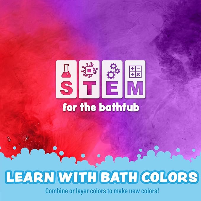 Tub Works® Bath Color Brush™ Kids Bath Bomb Set | Nontoxic & Fragrance-Free | Use Brush to Paint Water with Vibrant, Fizzing Colors | Fun BathBombs for Kids Bath | Creative Bathtub Toys for Toddlers - Bloomnest