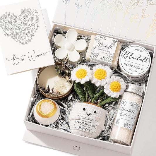 Spa Gifts for Women Bath Gift Set, BlueBell Relaxing Spa Gift Baskets Home Bath Set Self Care Kit Care Package Thank You Birthday Valentines Day Gifts for Her Women Mom Friend Sister Teen Girl Wife