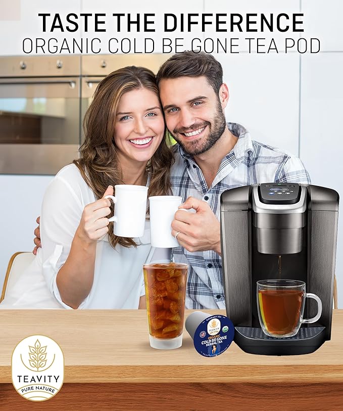 Organic Rooibos Tea Pods for Keurig with Lemon, Mint, Licorice - Unsweetened Decaf Tea for K Cup Brewing by Teavity (36 Tea Pods) - Bloomnest